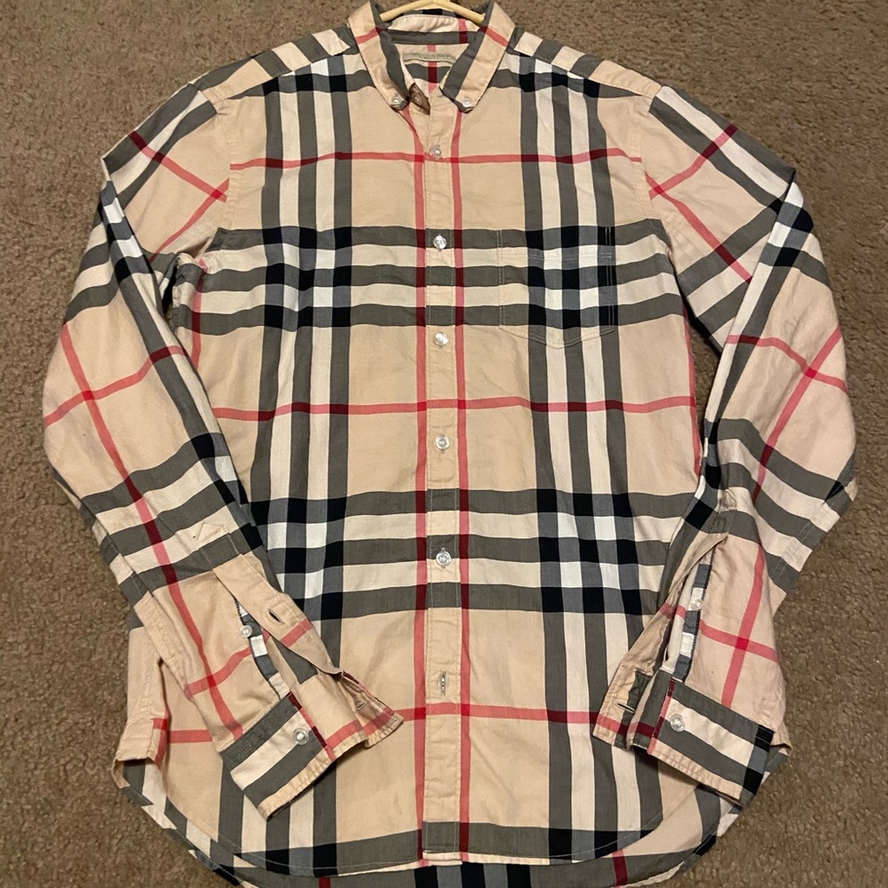MENS BURBERRY LONG SLEEVE BUTTON DOWN